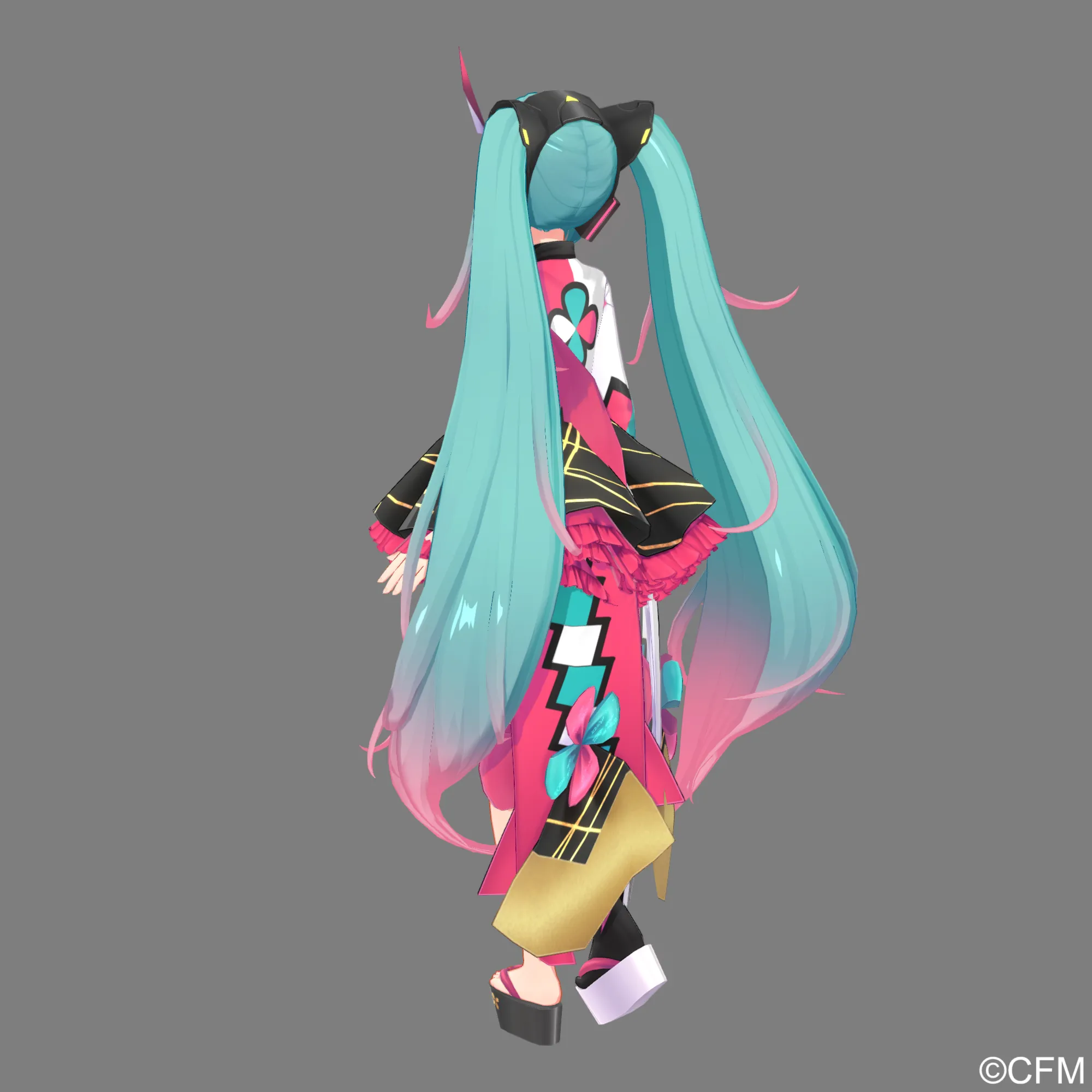 髪グラデーション調整後