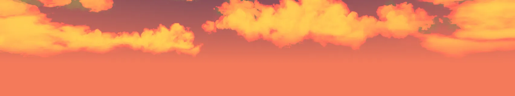 Volumeを使った雲の色乗算表現