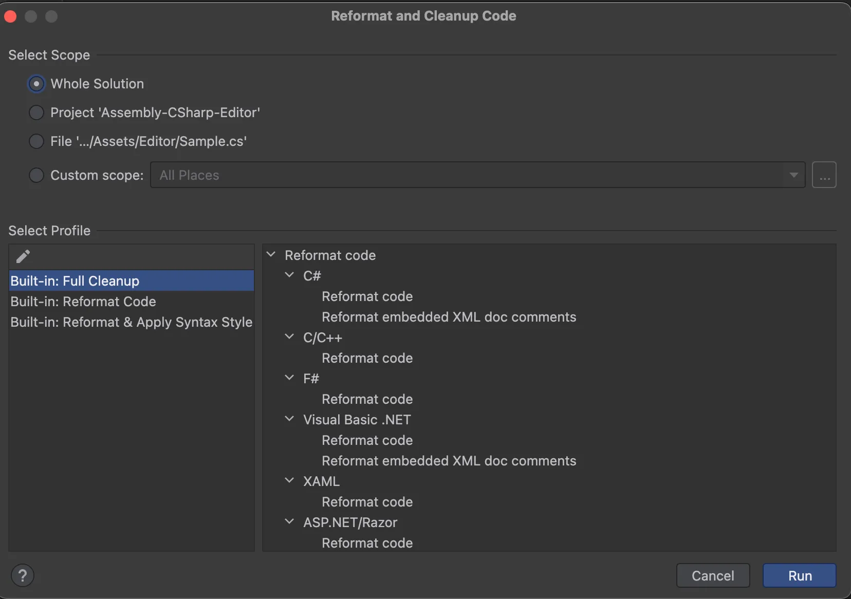Code Cleanup