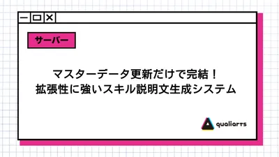 マスターデータ更新だけで完結！拡張性に強いスキル説明文生成システム