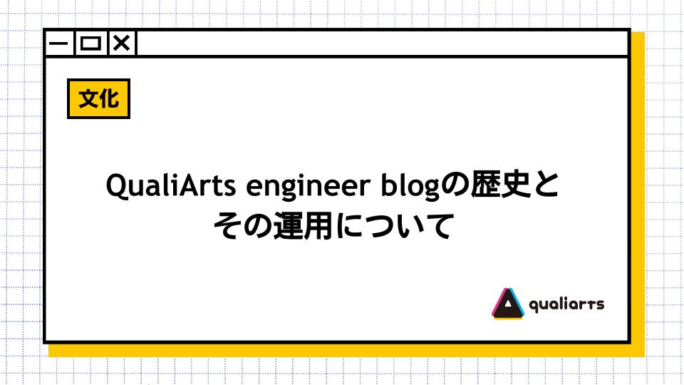 QualiArts engineer blogの歴史とその運用について
